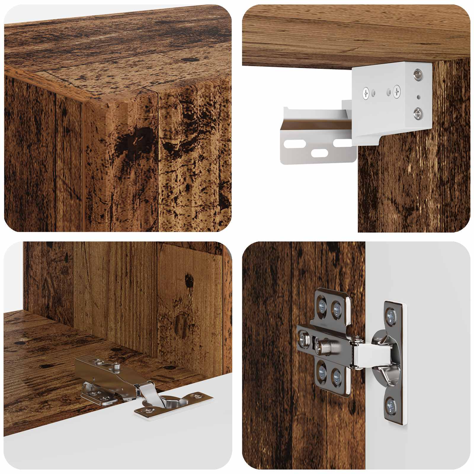 Set mobile TV 2 pcs Legno vecchio Legno multistrato