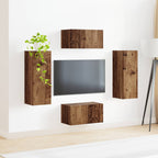 Set mobile TV 2 pcs Legno vecchio Legno multistrato