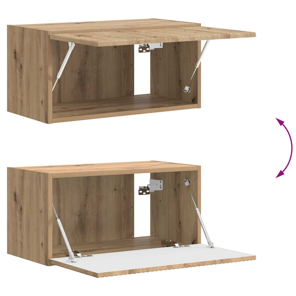 Set mobile TV 2 pcs Rovere artigianale Legno multistrato