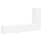 Set mobile TV Montaggio a parete 3 pcs Bianco Legno multistrato