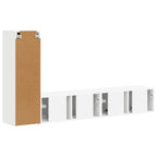 Set mobile TV Montaggio a parete 3 pcs Bianco Legno multistrato