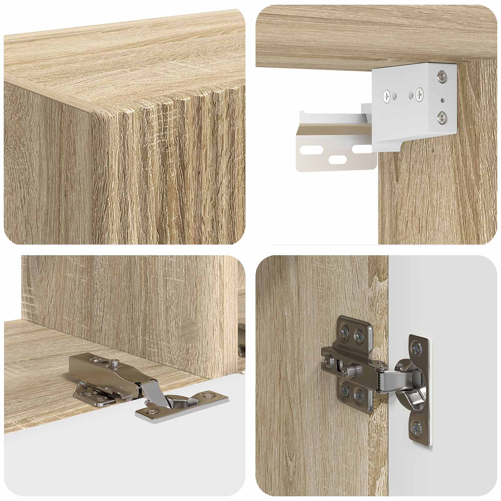 Set mobile TV 3 pcs Rovere Sonoma Legno multistrato