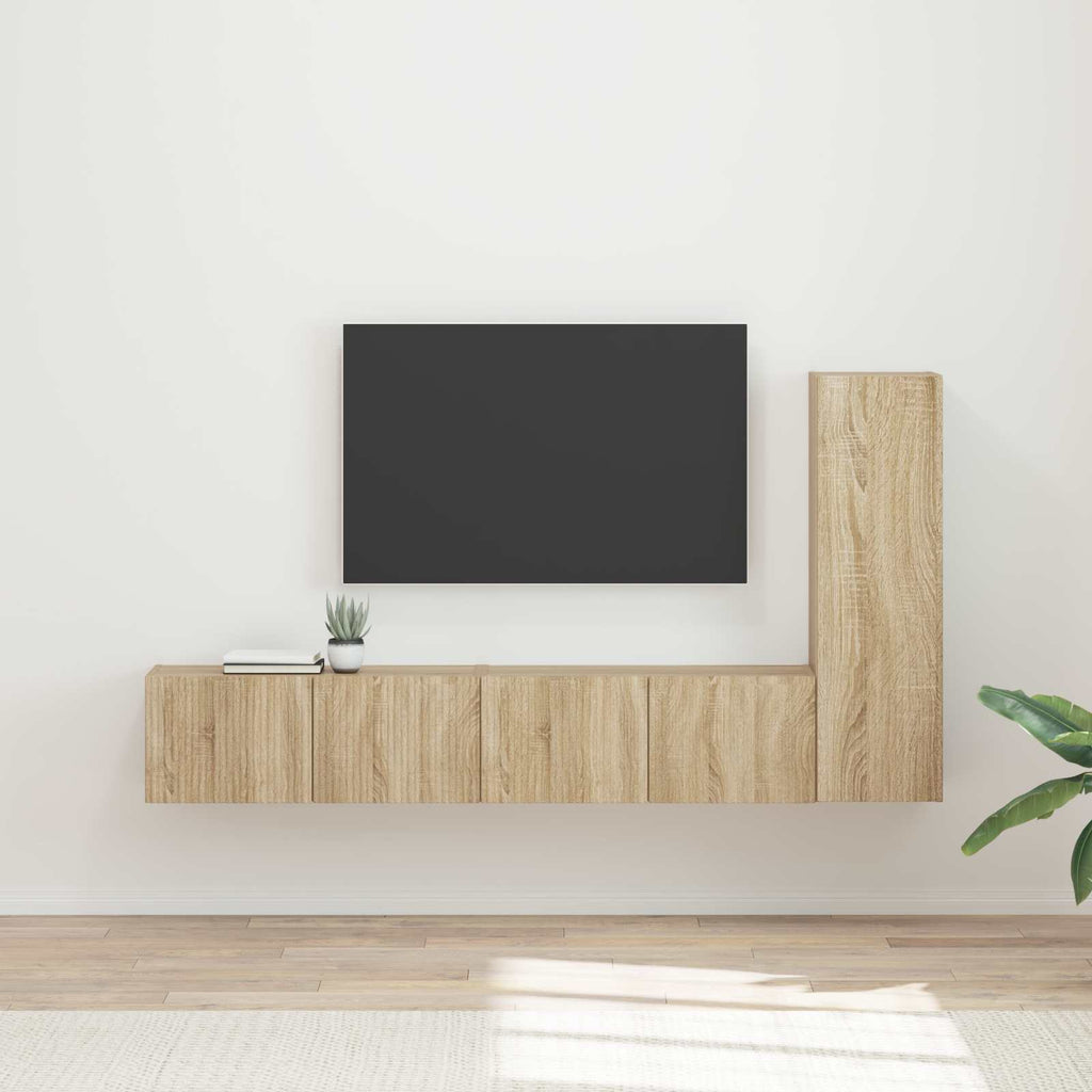 Set mobile TV 3 pcs Rovere Sonoma Legno multistrato