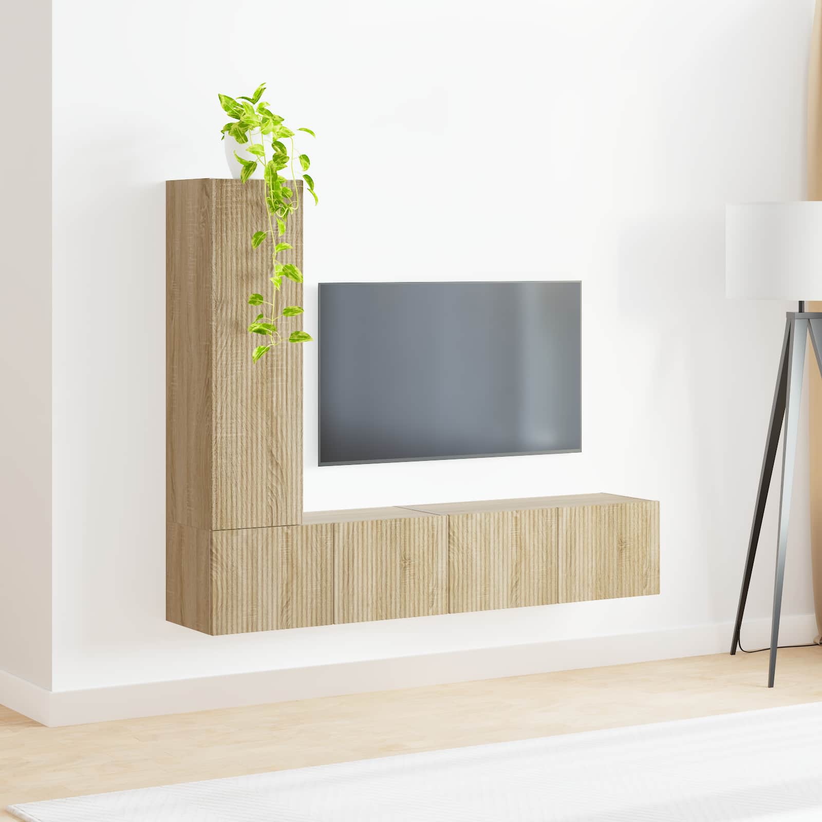 Set mobile TV 3 pcs Rovere Sonoma Legno multistrato
