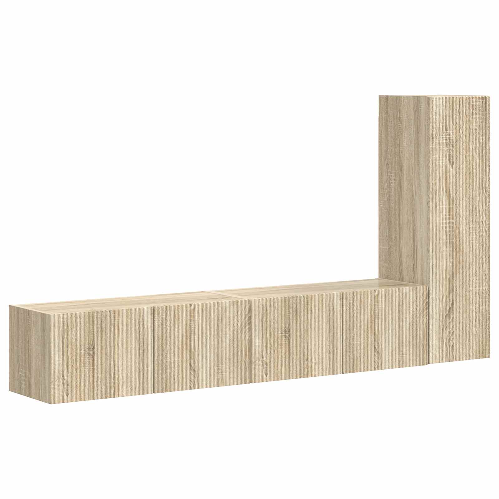 Set mobile TV 3 pcs Rovere Sonoma Legno multistrato