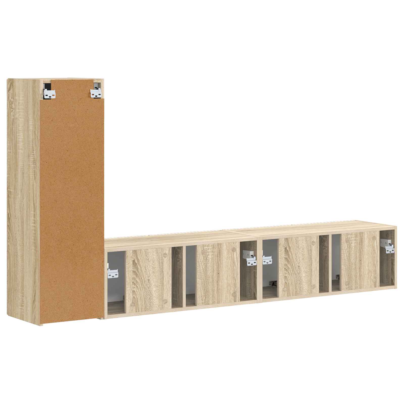 Set mobile TV 3 pcs Rovere Sonoma Legno multistrato
