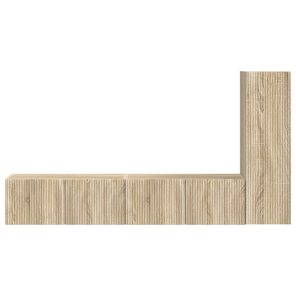Set mobile TV 3 pcs Rovere Sonoma Legno multistrato