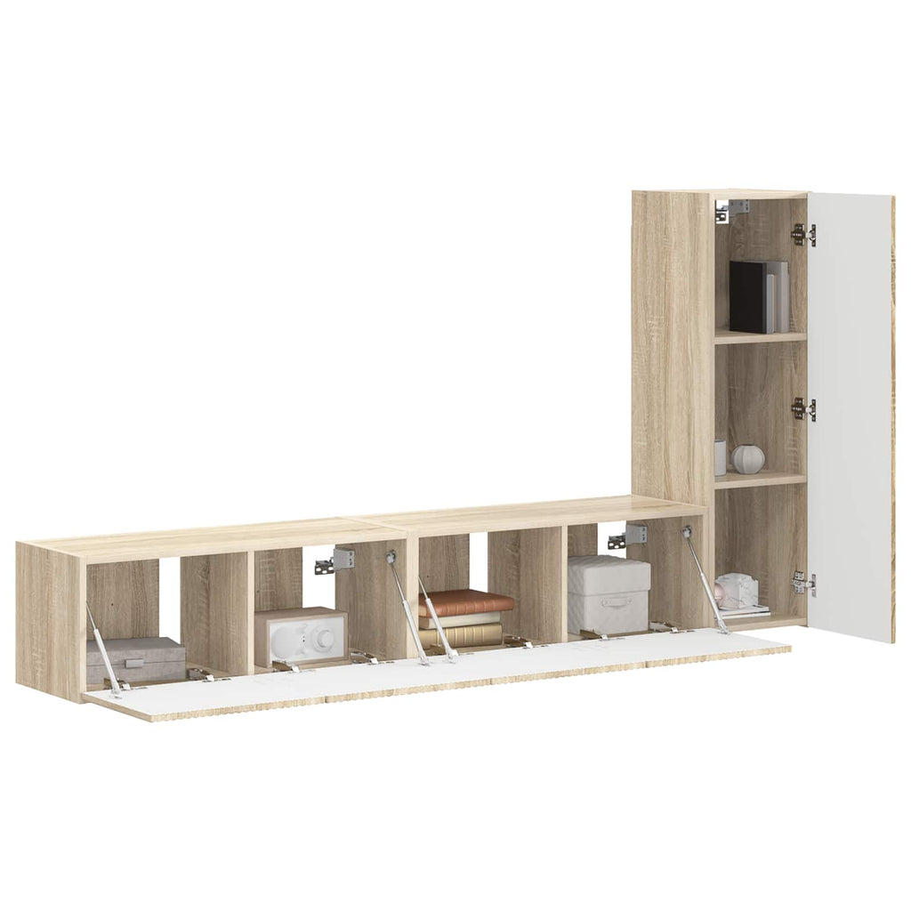 Set mobile TV 3 pcs Rovere Sonoma Legno multistrato