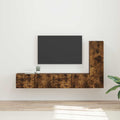 Set mobile TV 3 pcs Rovere fumé Legno multistrato