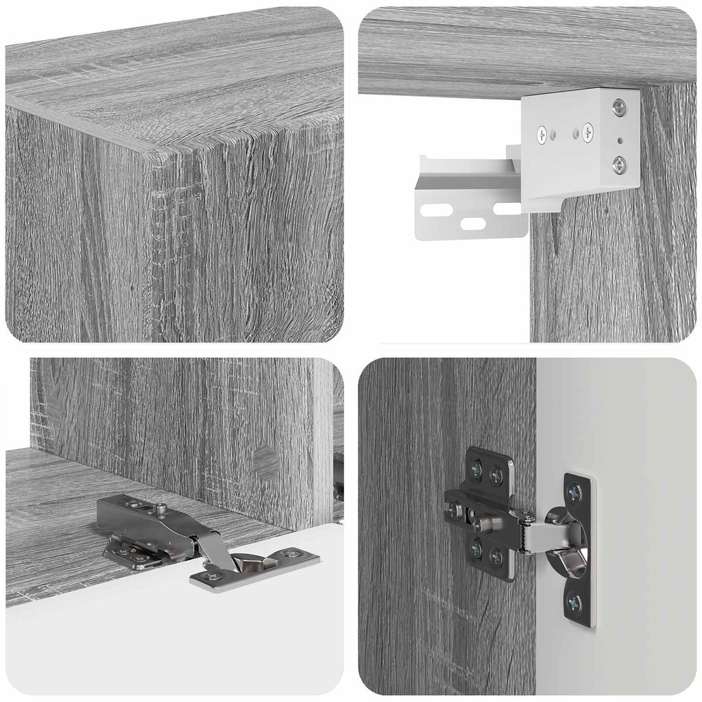 Set mobile TV 3 pcs Grigio Sonoma Legno multistrato