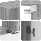 Set mobile TV 3 pcs Grigio Sonoma Legno multistrato