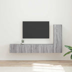 Set mobile TV 3 pcs Grigio Sonoma Legno multistrato