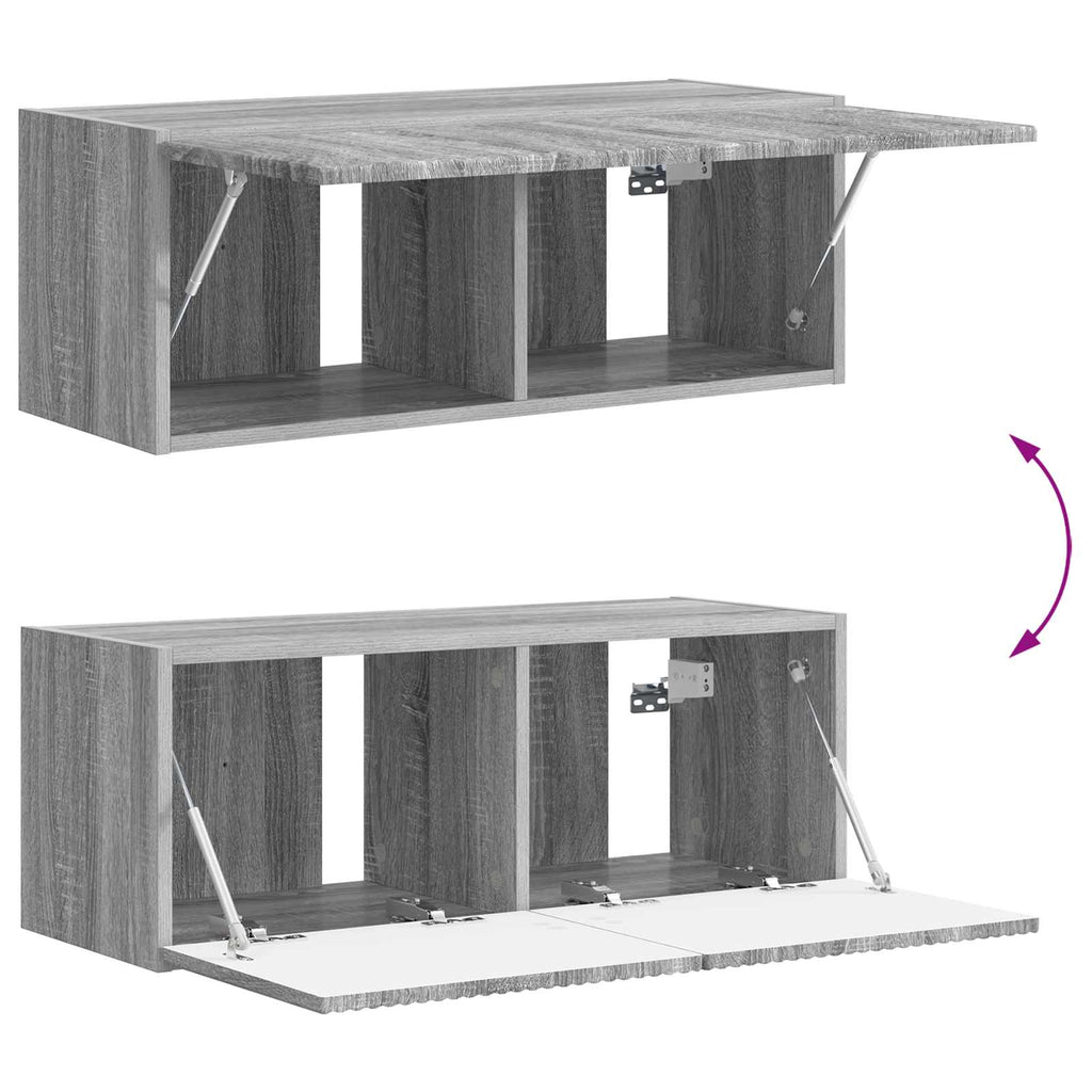 Set mobile TV 3 pcs Grigio Sonoma Legno multistrato