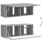 Set mobile TV 3 pcs Grigio Sonoma Legno multistrato