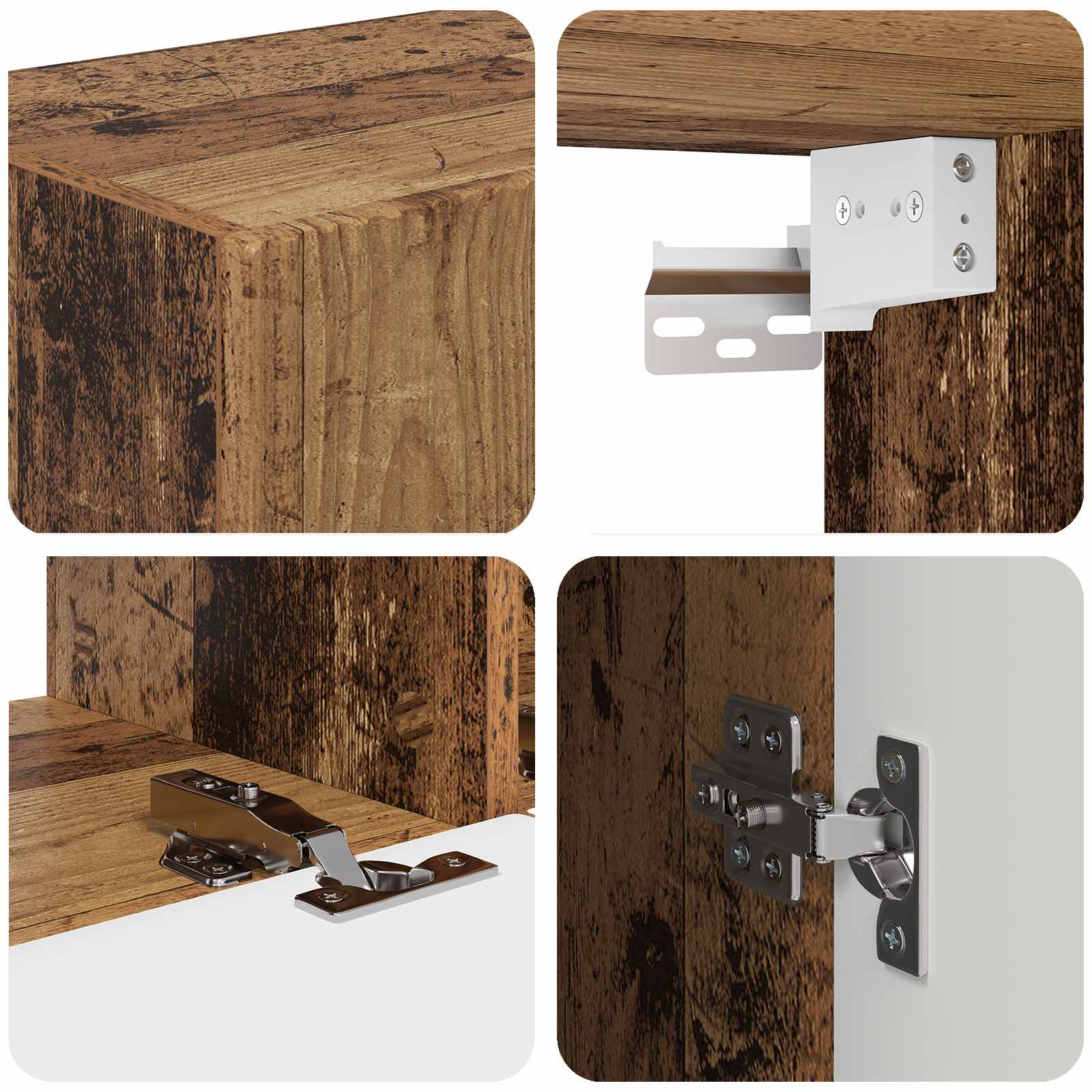 Set mobile TV 3 pcs Legno vecchio Legno multistrato