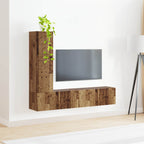 Set mobile TV 3 pcs Legno vecchio Legno multistrato