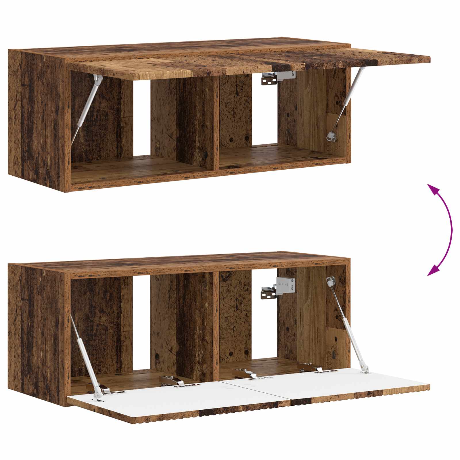 Set mobile TV 3 pcs Legno vecchio Legno multistrato