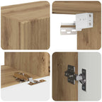 Set mobile TV 3 pcs Rovere artigianale Legno multistrato