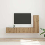 Set mobile TV 3 pcs Rovere artigianale Legno multistrato