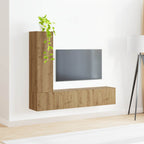 Set mobile TV 3 pcs Rovere artigianale Legno multistrato