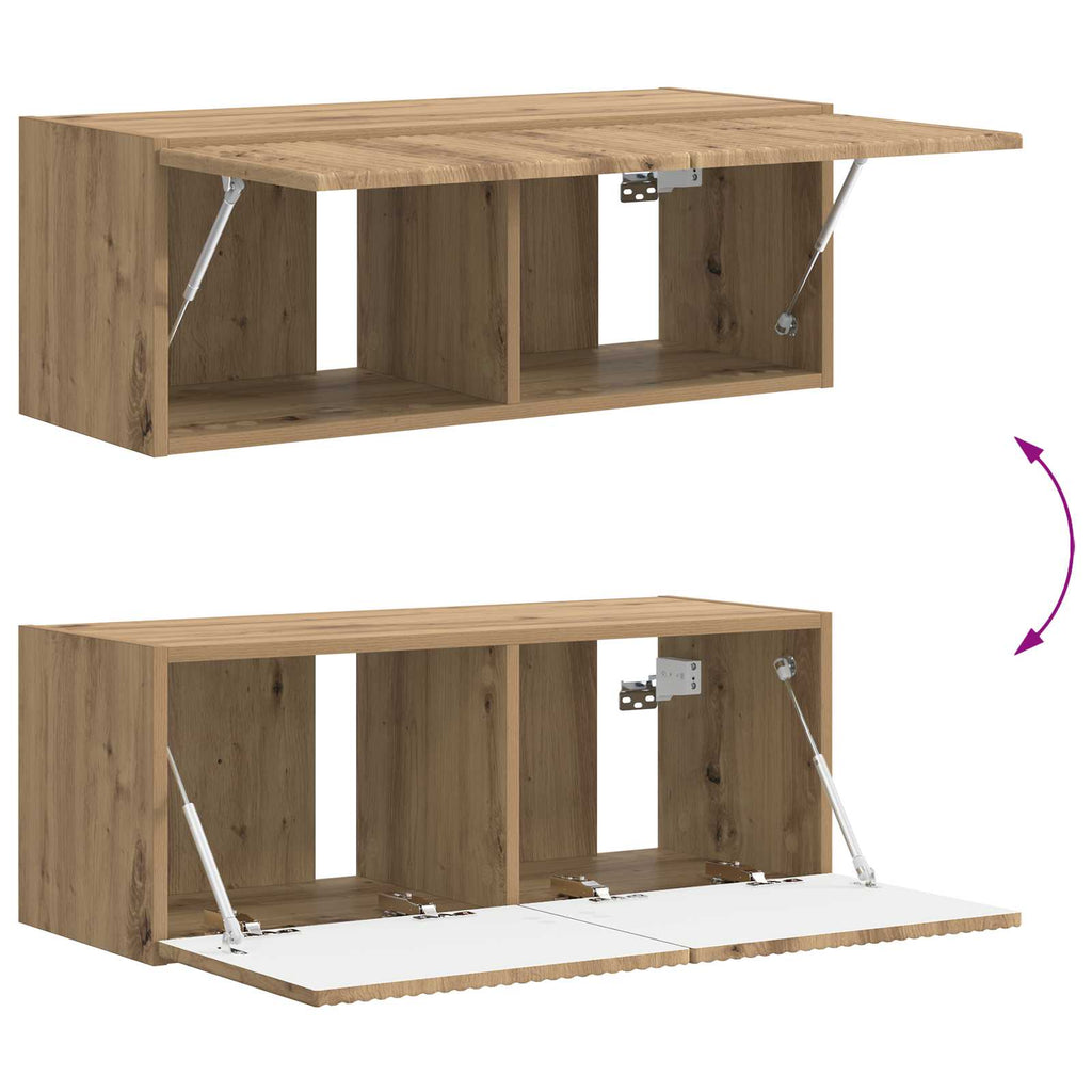 Set mobile TV 3 pcs Rovere artigianale Legno multistrato