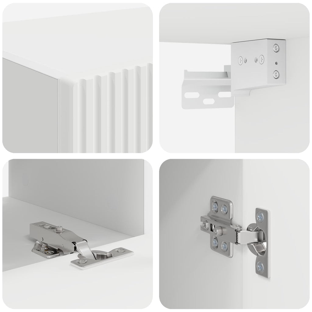 Set mobile TV 5 pcs Bianco Legno multistrato
