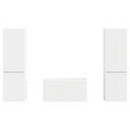 Set mobile TV 5 pcs Bianco Legno multistrato