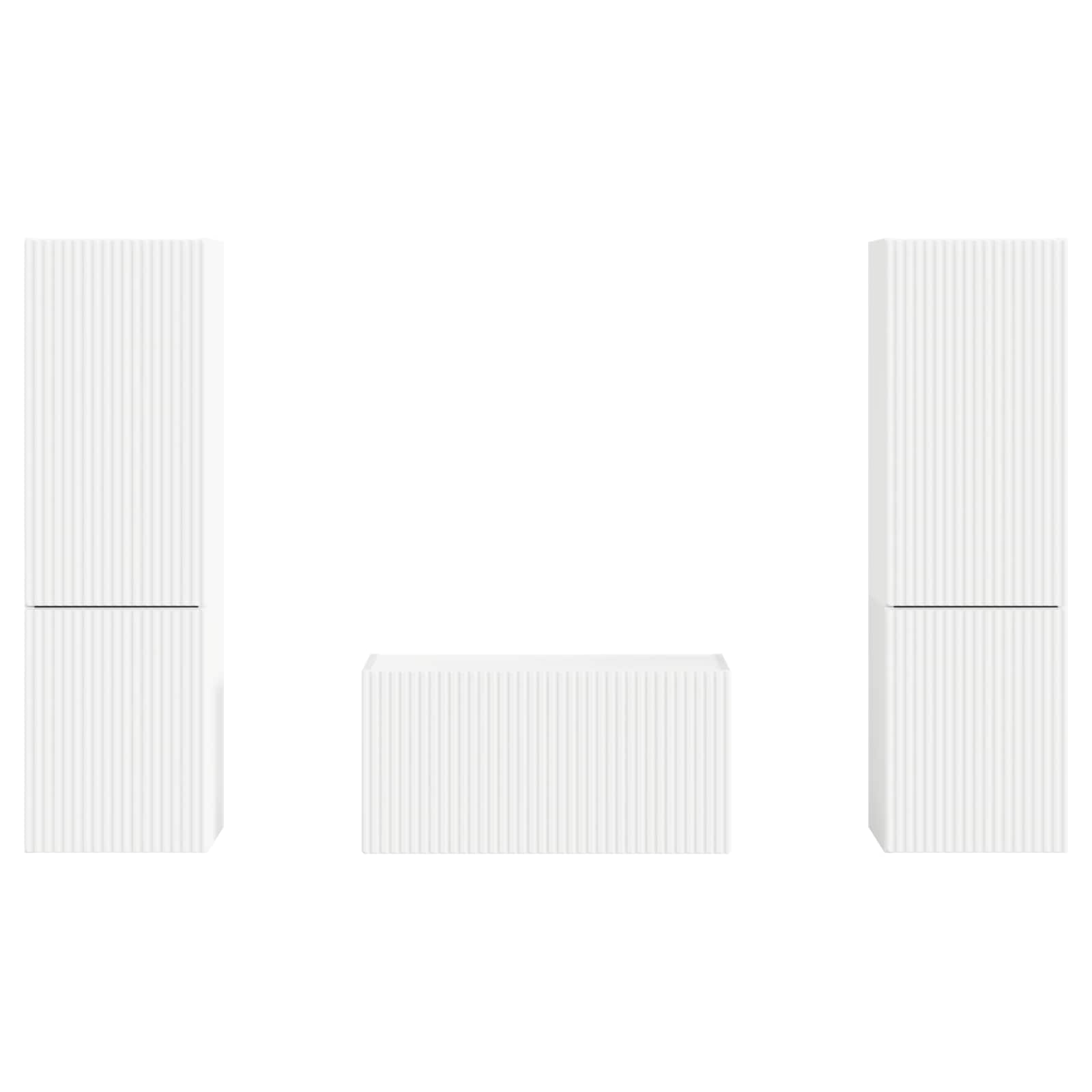 Set mobile TV 5 pcs Bianco Legno multistrato