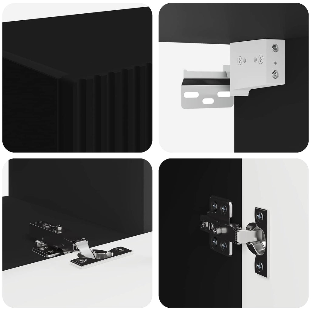 Set mobile TV 5 pcs Nero Legno multistrato