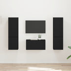 Set mobile TV 5 pcs Nero Legno multistrato