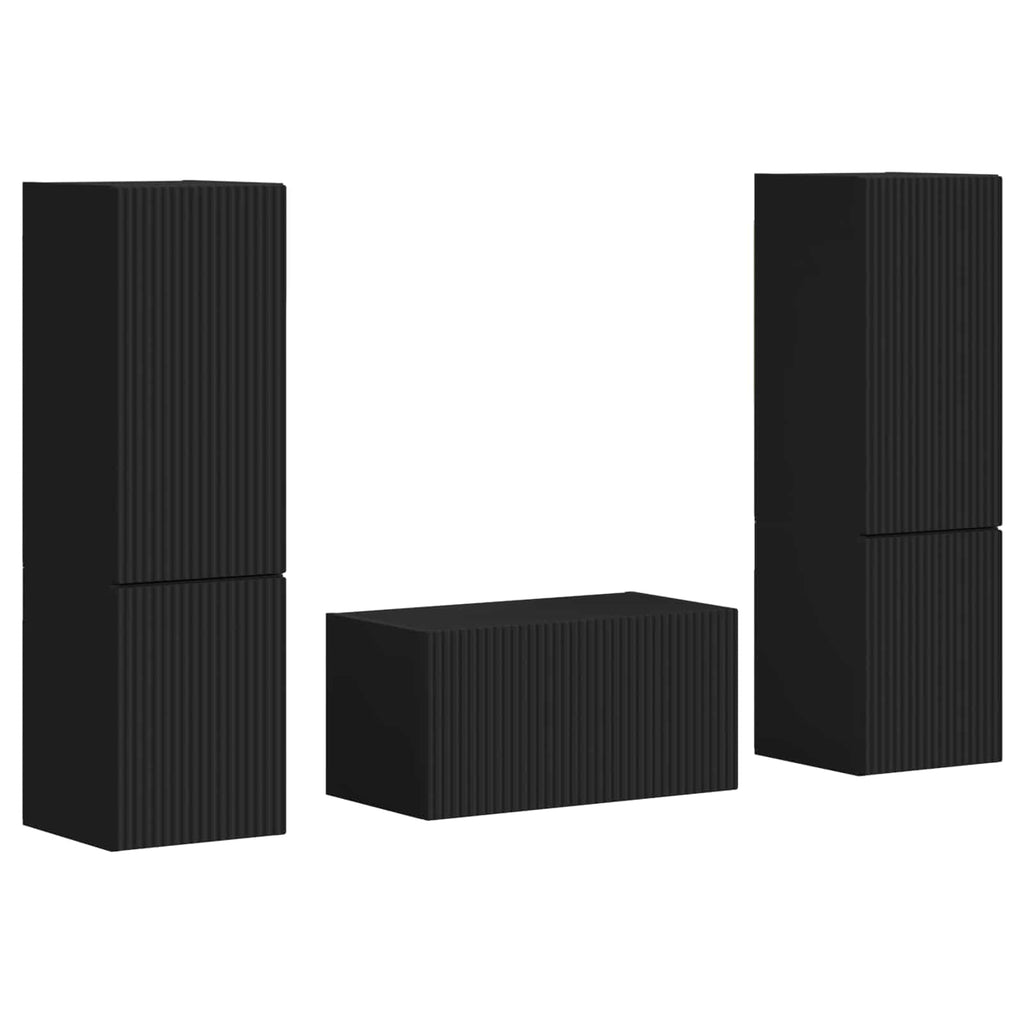 Set mobile TV 5 pcs Nero Legno multistrato