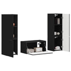 Set mobile TV 5 pcs Nero Legno multistrato