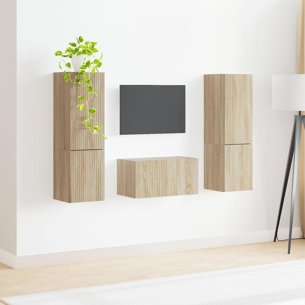 Set mobile TV 5 pcs Rovere Sonoma Legno multistrato