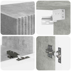 Set mobile TV 5 pcs Grigio cemento Legno multistrato