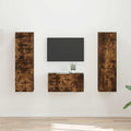 Set mobile TV 5 pcs Rovere fumé Legno multistrato
