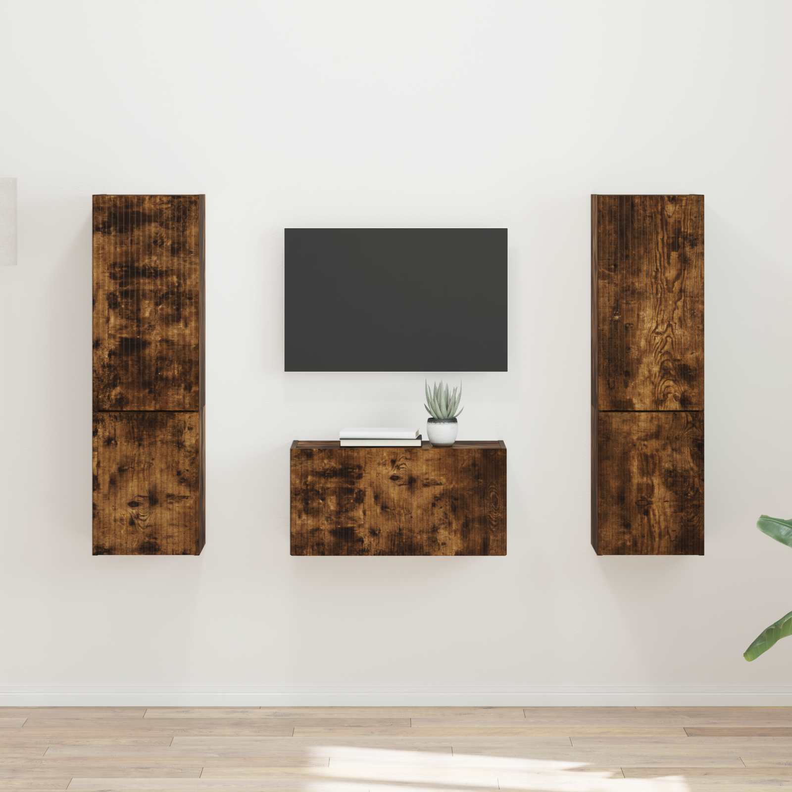 Set mobile TV 5 pcs Rovere fumé Legno multistrato