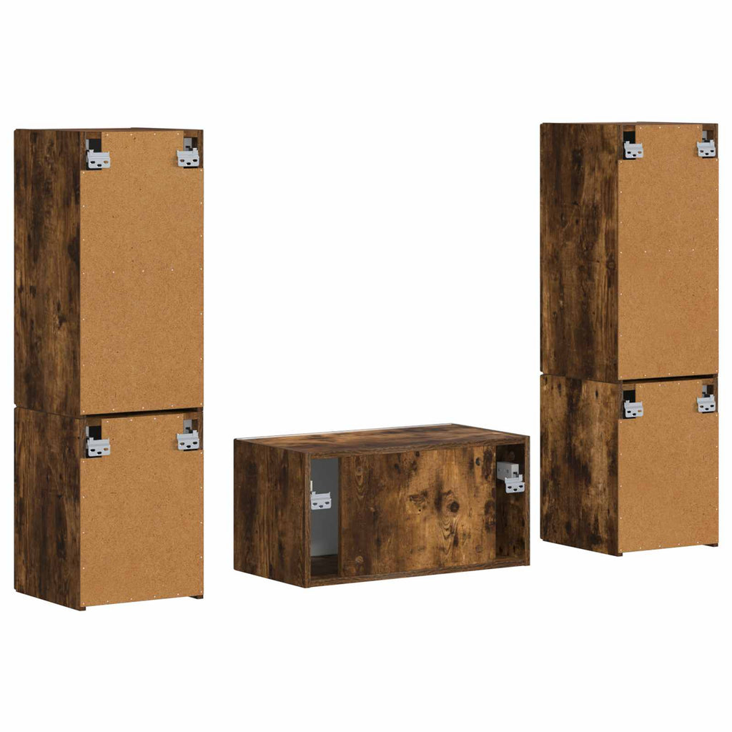 Set mobile TV 5 pcs Rovere fumé Legno multistrato