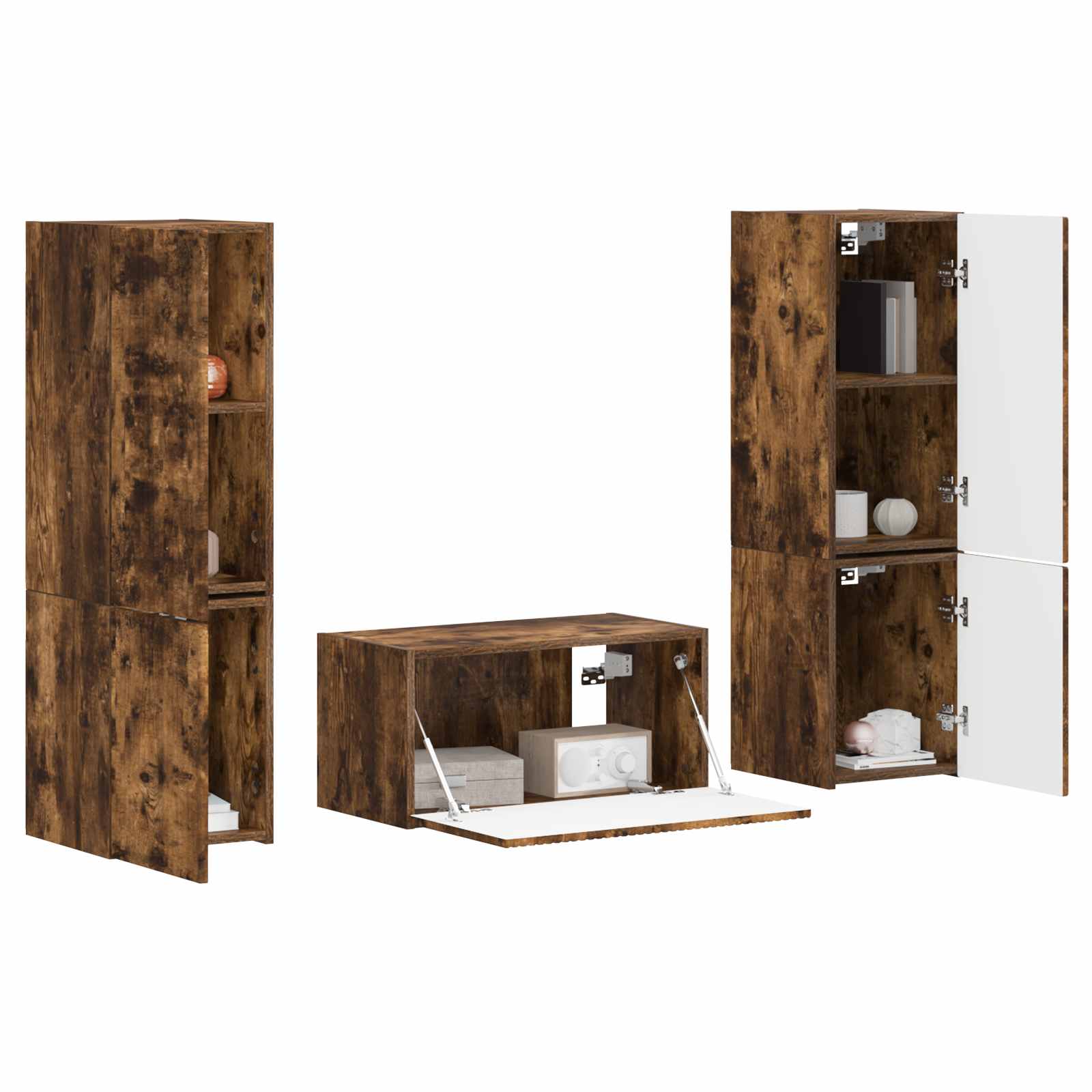 Set mobile TV 5 pcs Rovere fumé Legno multistrato