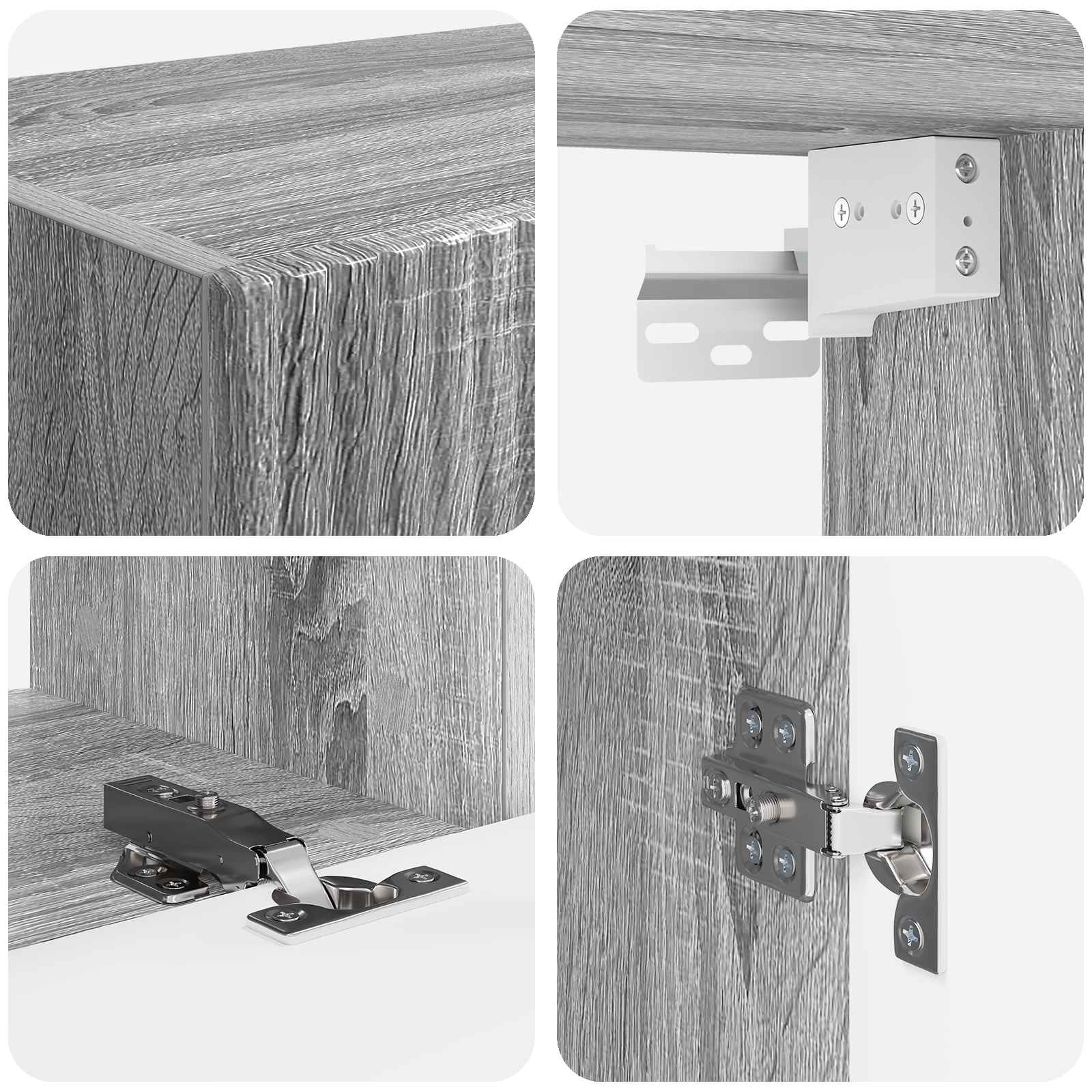 Set mobile TV 5 pcs Grigio Sonoma Legno multistrato