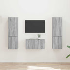Set mobile TV 5 pcs Grigio Sonoma Legno multistrato