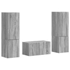 Set mobile TV 5 pcs Grigio Sonoma Legno multistrato
