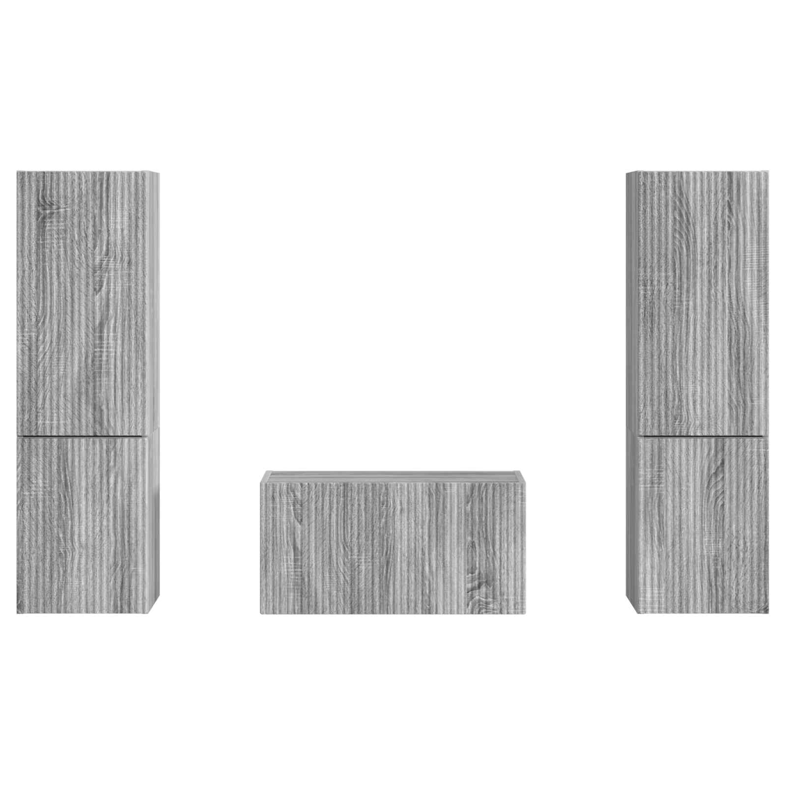 Set mobile TV 5 pcs Grigio Sonoma Legno multistrato