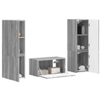 Set mobile TV 5 pcs Grigio Sonoma Legno multistrato
