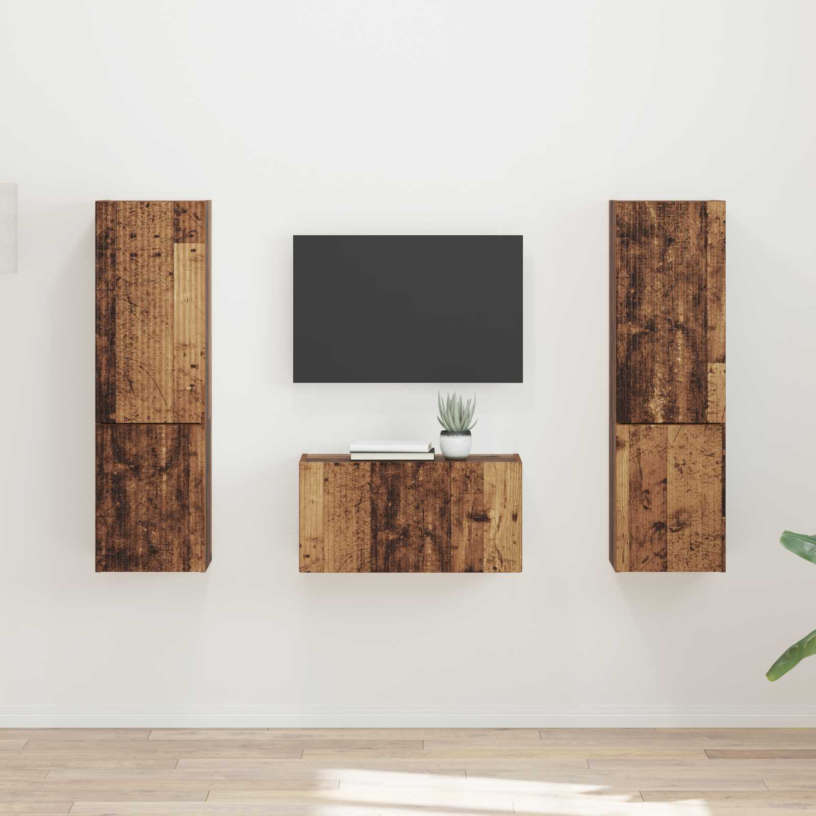 Set mobile TV 5 pcs Legno vecchio Legno multistrato