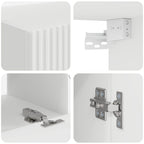 Set mobile TV 4 pcs Bianco Legno multistrato