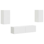 Set mobile TV 4 pcs Bianco Legno multistrato
