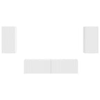 Set mobile TV 4 pcs Bianco Legno multistrato