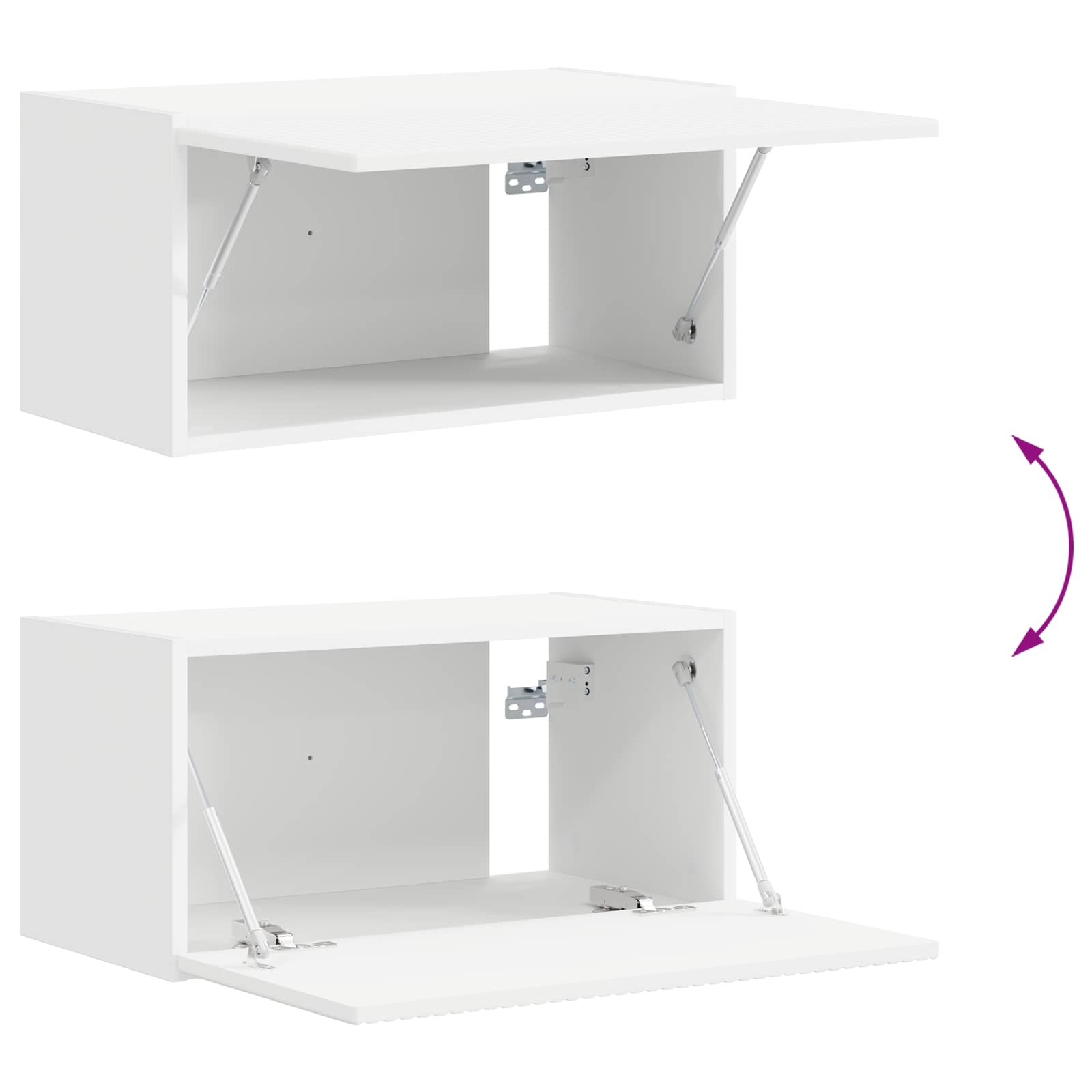 Set mobile TV 4 pcs Bianco Legno multistrato