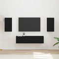 Set mobile TV 4 pcs Nero Legno multistrato