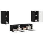 Set mobile TV 4 pcs Nero Legno multistrato